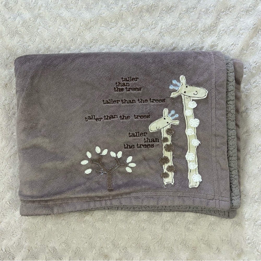 Babies R Us Giraffe Taller Than the Trees Baby Blanket Brown Dark Tan